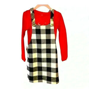Max Studio Kids S 4T Toddler Girl's Dress & red long sleeve shirt carters size 5